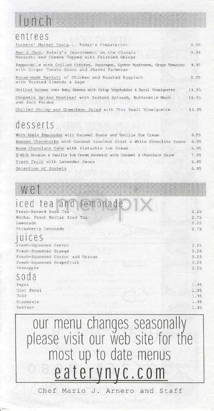 Eatery - Olean, NY menu_pic