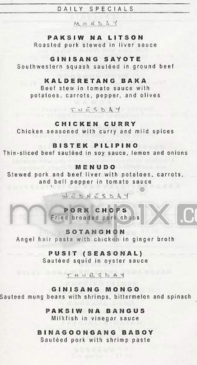 Elvie's turo-turo - New York, NY menu_pic