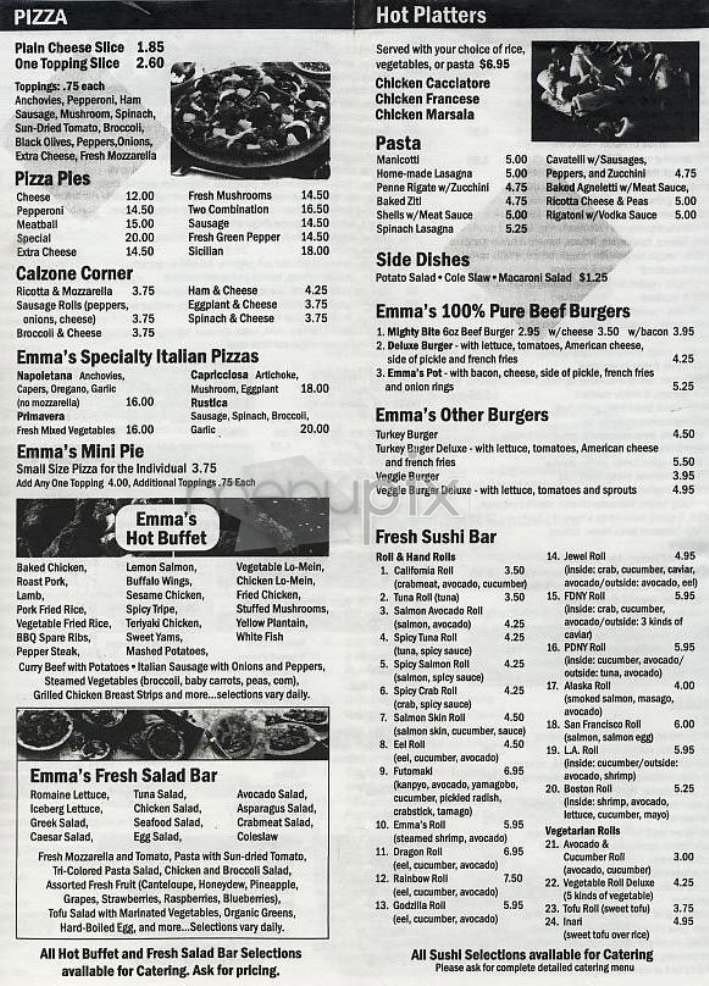 Emma's Dilemma - New York, NY menu_pic