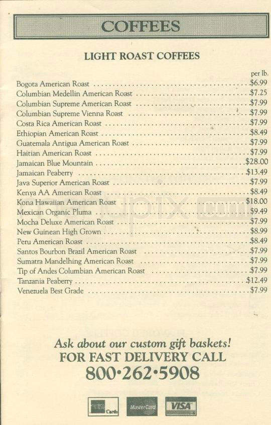 Empire Coffee & Tea - New York, NY menu_pic