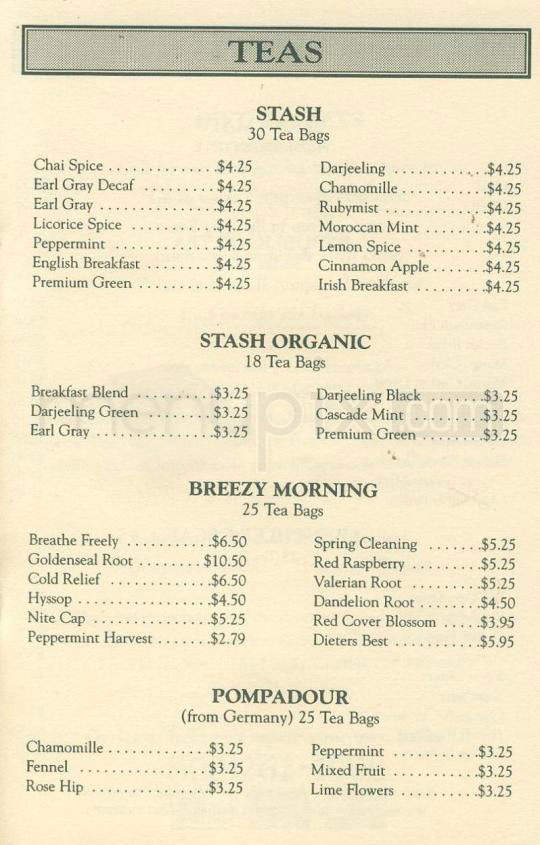 Empire Coffee & Tea - New York, NY menu_pic