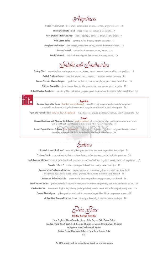 Encore (Marriot Marq.) - New York, NY menu_pic