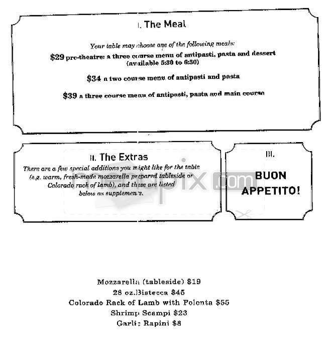 English is Italian - New York, NY menu_pic