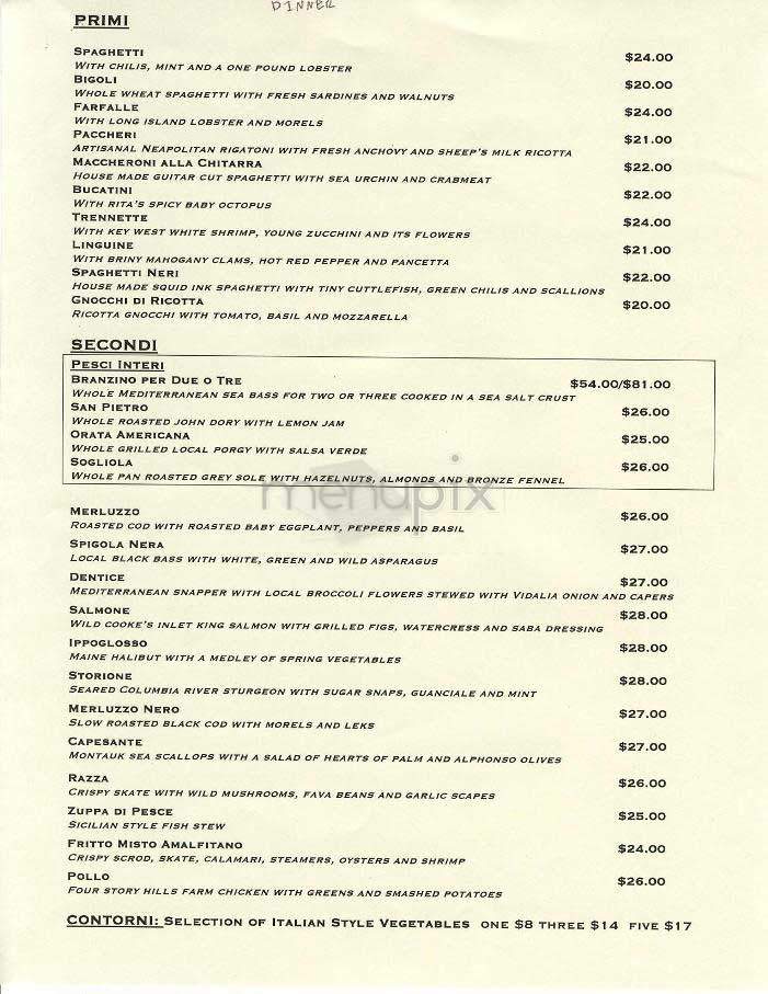 Esca - New York, NY menu_pic