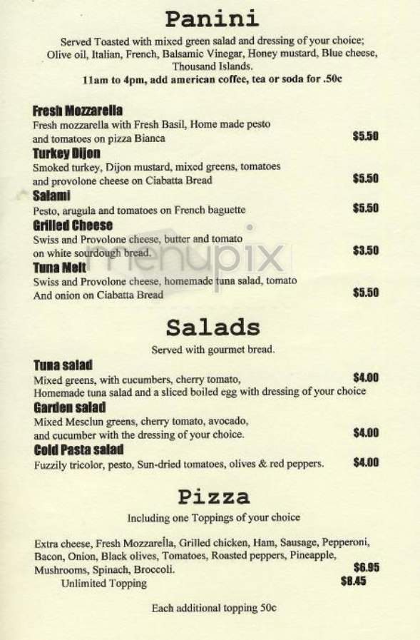 Esperanto Cafe - New York, NY menu_pic