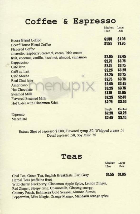 Esperanto Cafe - New York, NY menu_pic