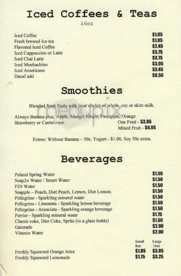 Esperanto Cafe - New York, NY menu_pic