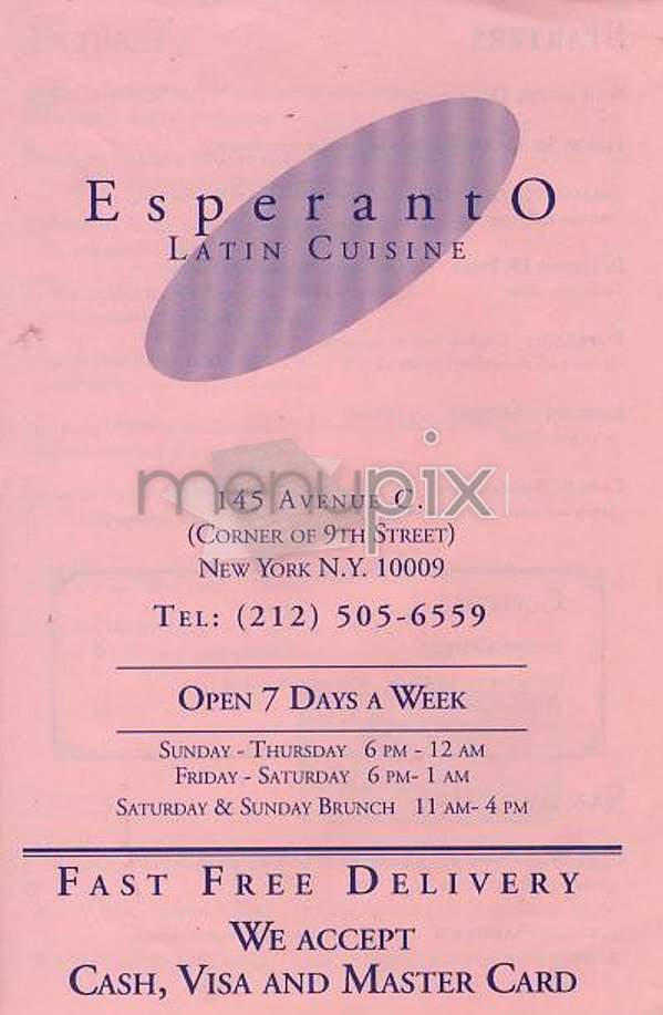 /301102/Esperanto-New-York-NY - New York, NY