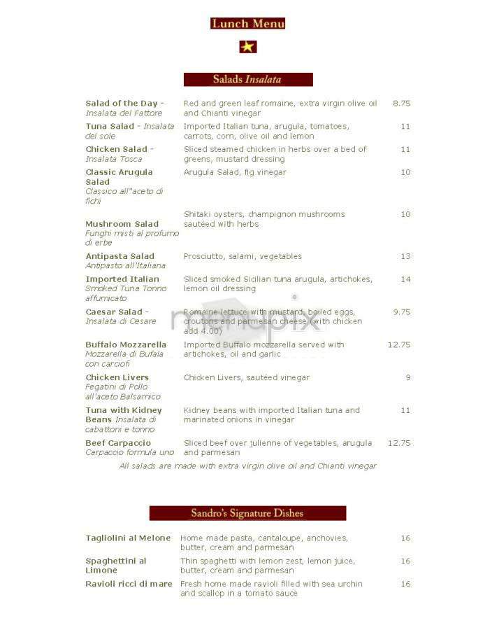 Etoile - New York, NY menu_pic