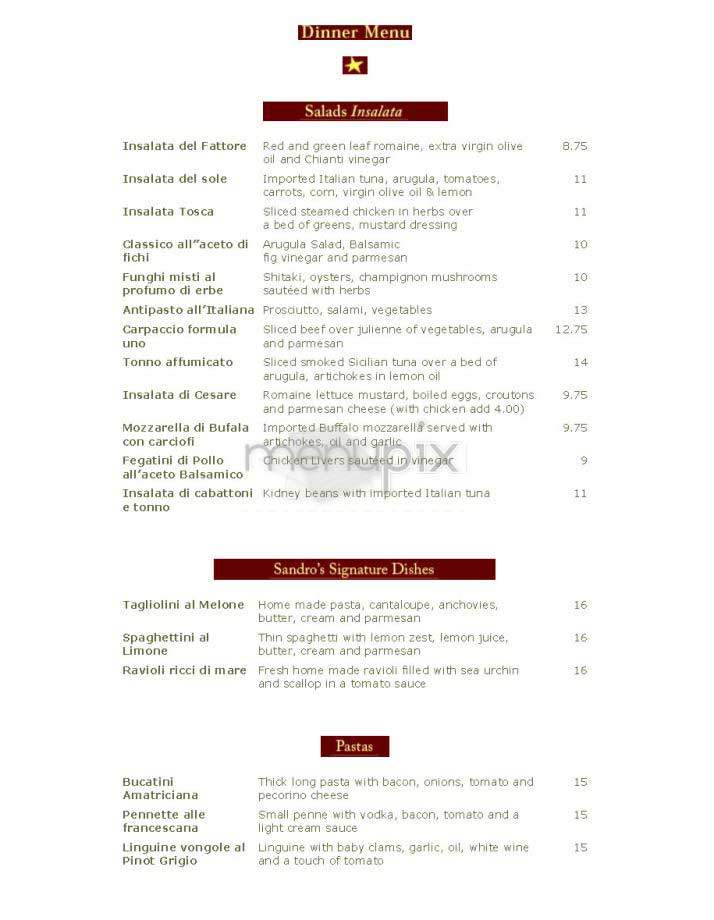 Etoile - New York, NY menu_pic