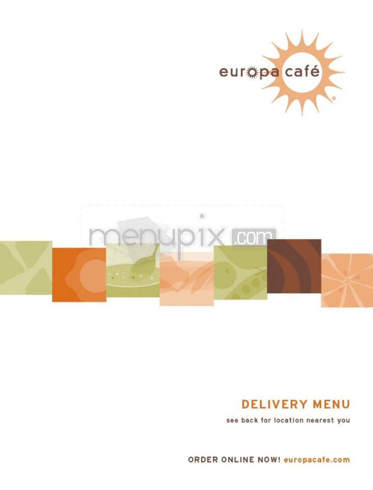 Europa Cafe - New York, NY menu_pic