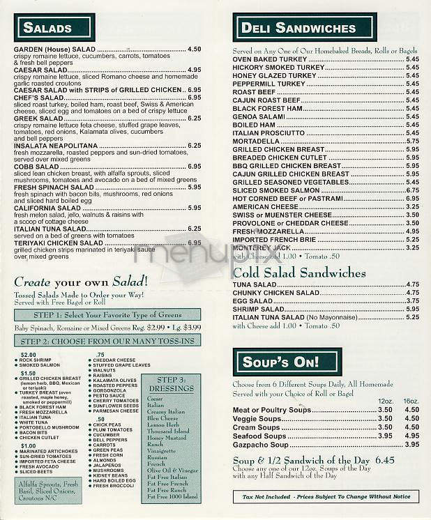 Europan Cafe - New York, NY menu_pic