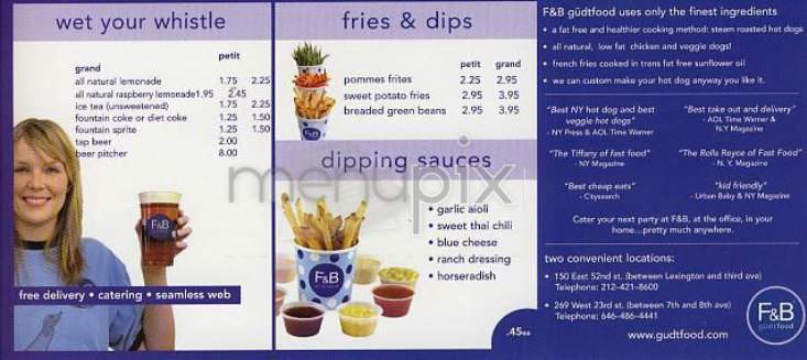 F & B Gudt Food - New York, NY menu_pic