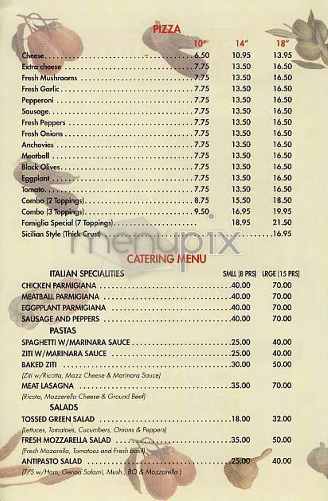 Famous Famiglia - Nashville, TN menu_pic