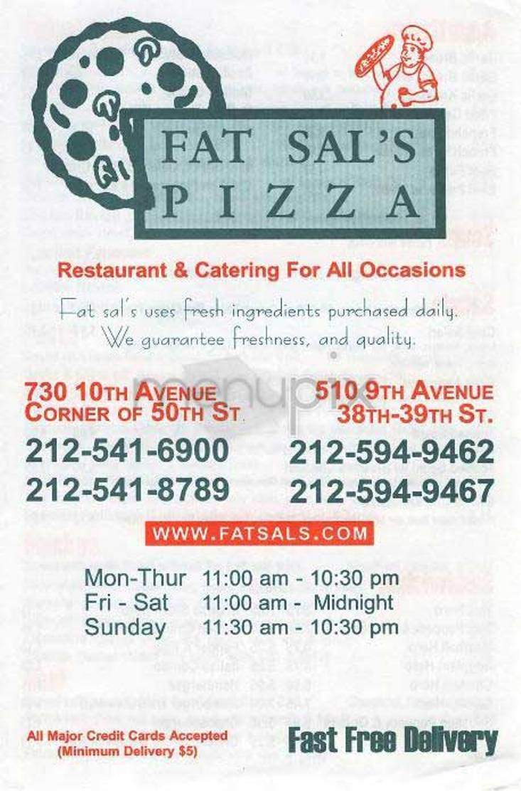 /301144/Fat-Sals-Pizza-New-York-NY - New York, NY