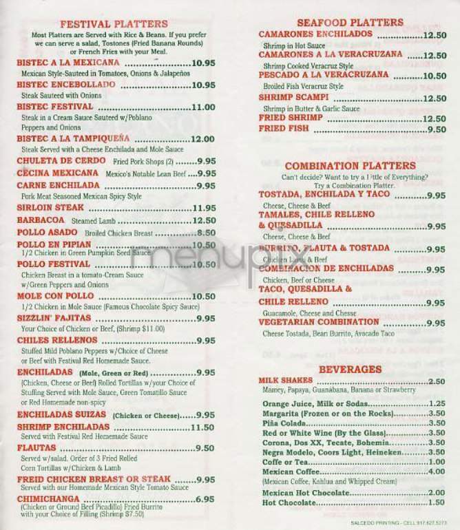Festival - New York, NY menu_pic