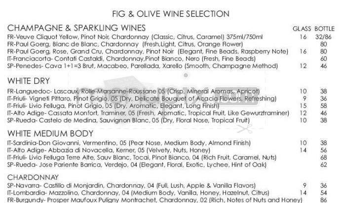Fig & Olive - New York, NY menu_pic