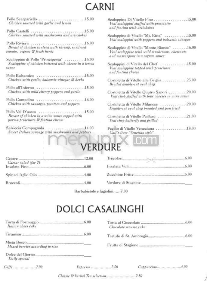 Fino - New York, NY menu_pic