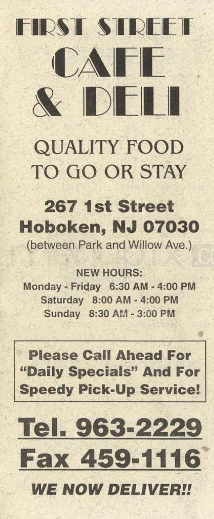 /306906/First-Street-Cafe-and-Deli-Hoboken-NJ - Hoboken, NJ