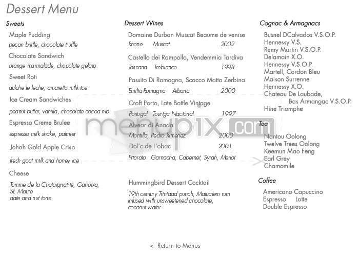 5 Ninth - New York, NY menu_pic