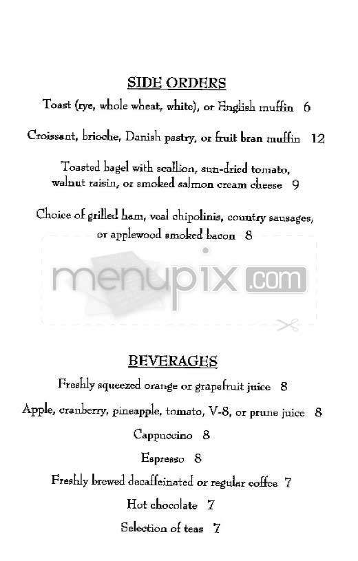 Fives (Peninsula Hotel) - New York, NY menu_pic