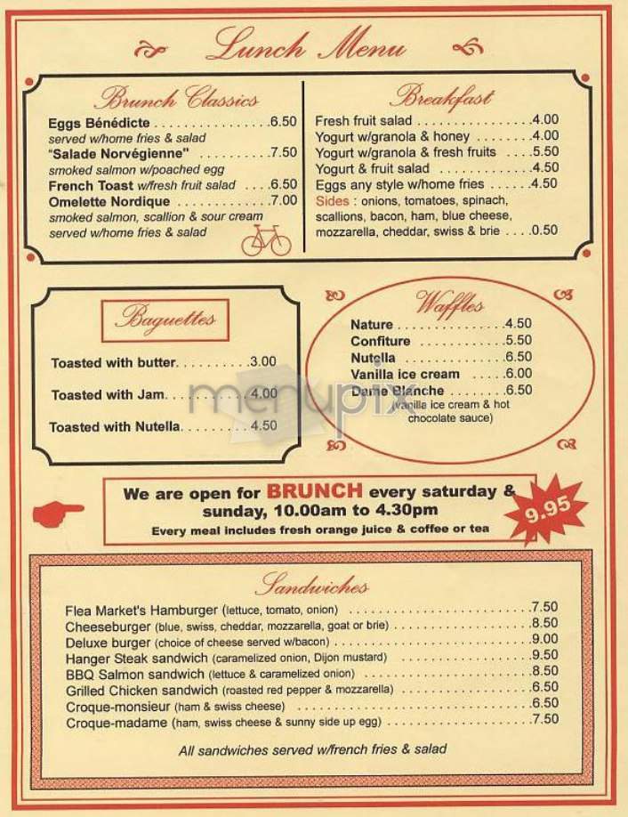 Flea Market Cafe - New York, NY menu_pic