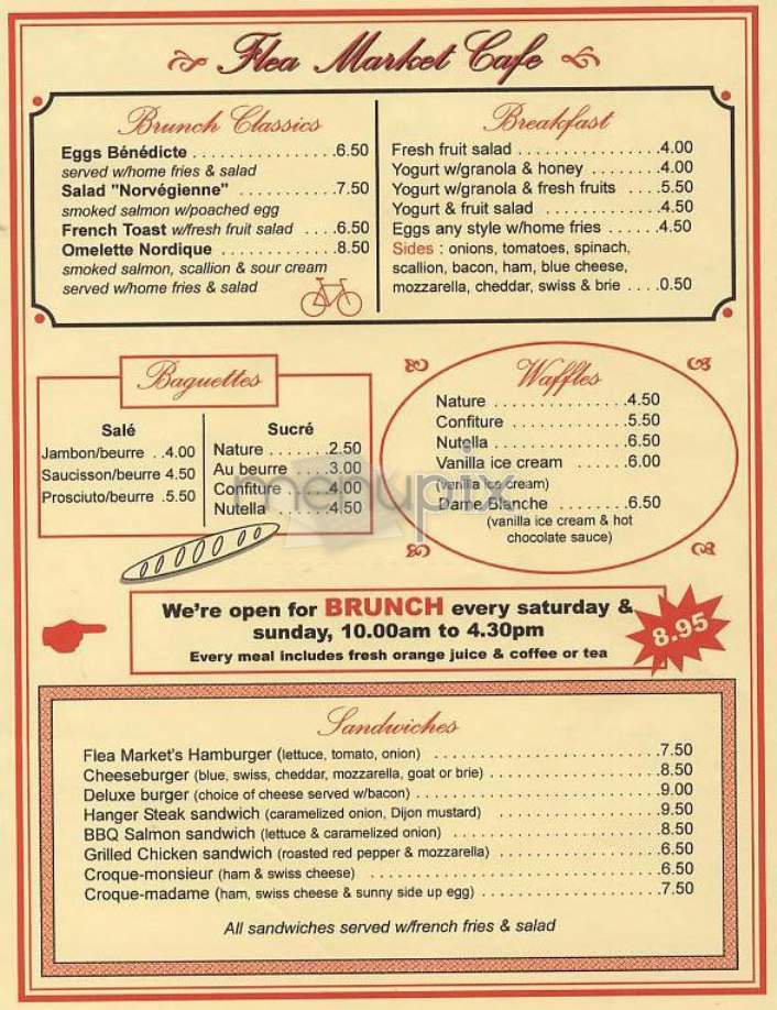 Flea Market Cafe - New York, NY menu_pic