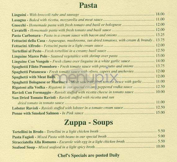 Florio's - New York, NY menu_pic