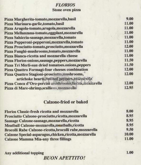 Florio's - New York, NY menu_pic