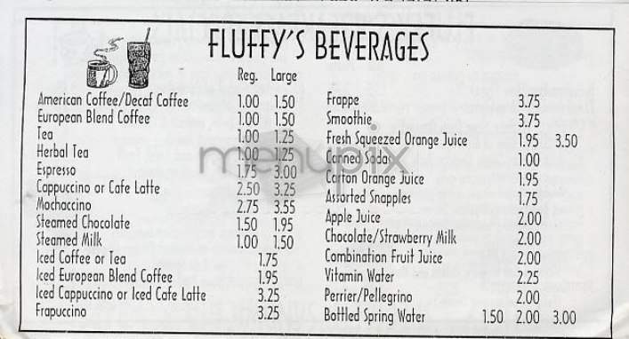 Fluffy's Cafe & Bakery - New York, NY menu_pic