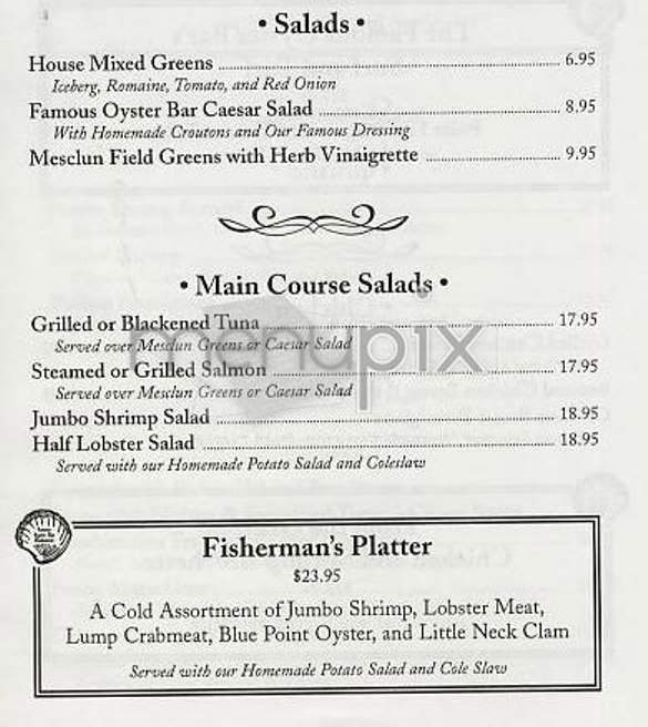The Famous Oyster Bar - New York, NY menu_pic