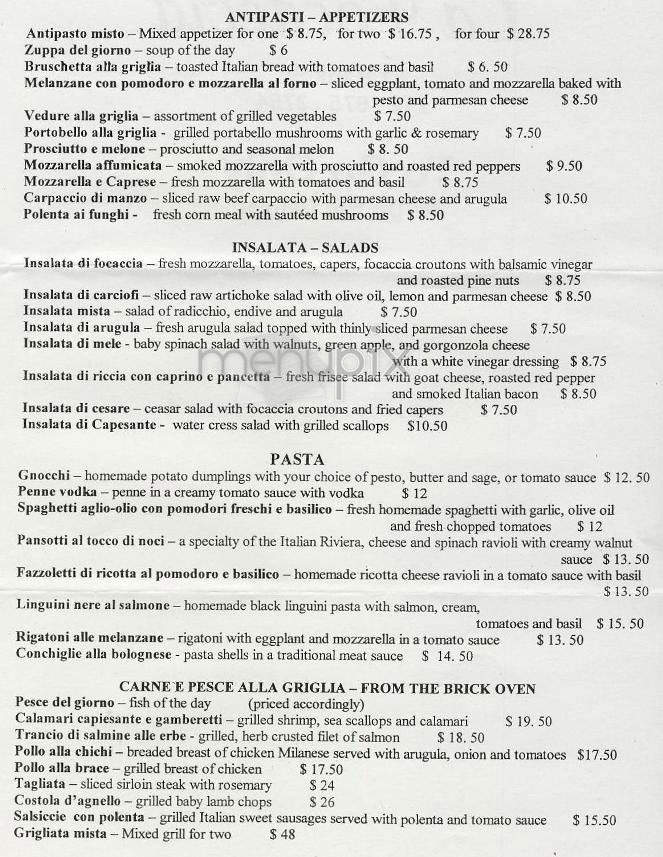 La Focaccia - New York, NY menu_pic