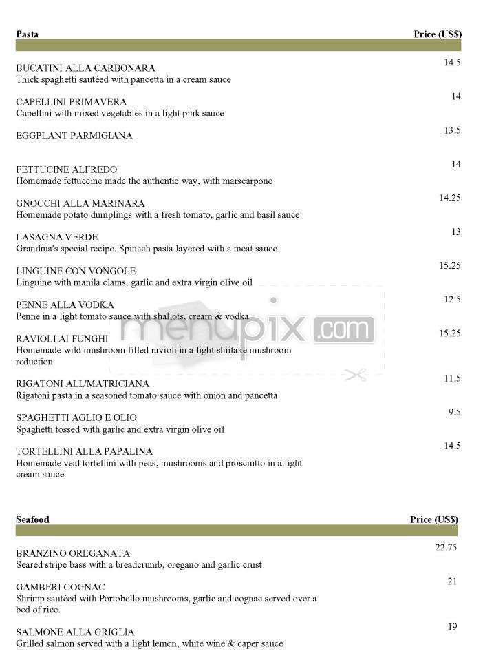 Fontana Di Trevi - New York, NY menu_pic