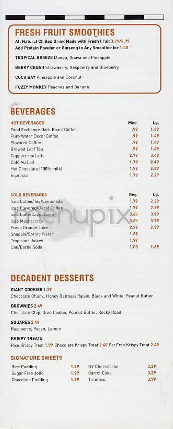 Food Exchange - New York, NY menu_pic