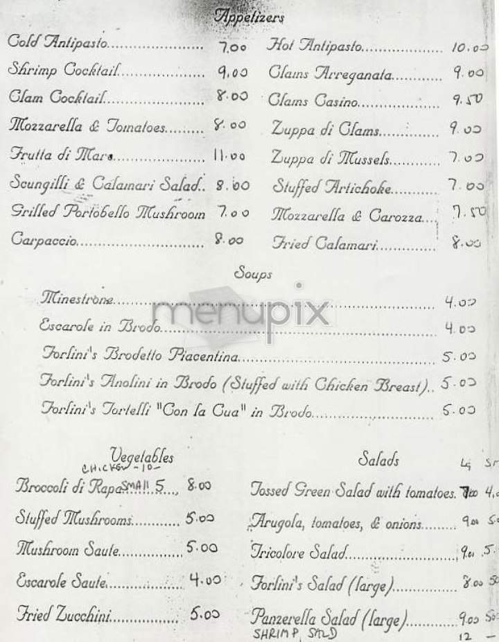 Forlini's - New York, NY menu_pic