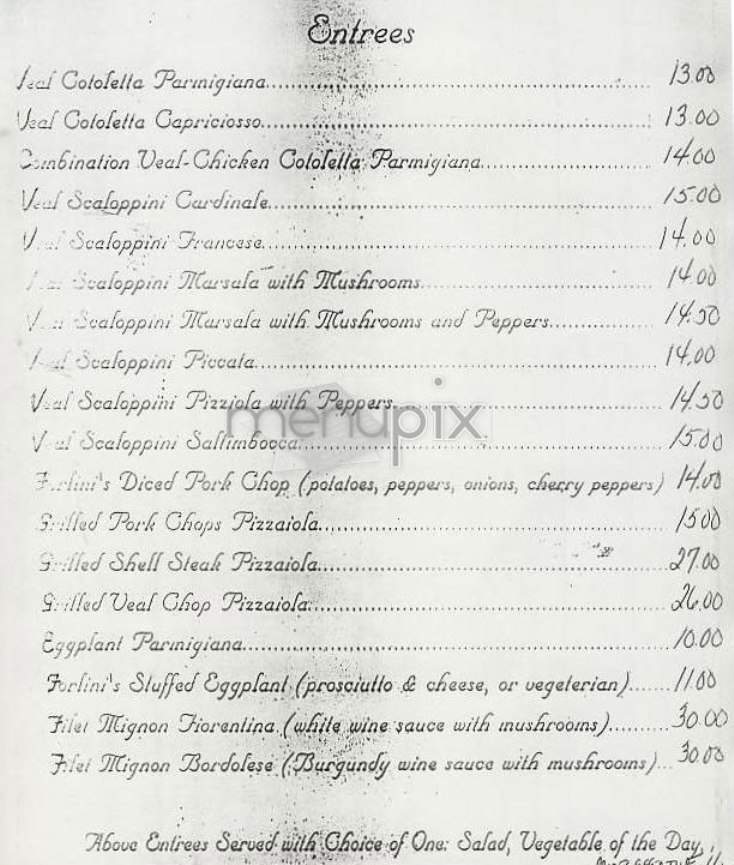 Forlini's - New York, NY menu_pic