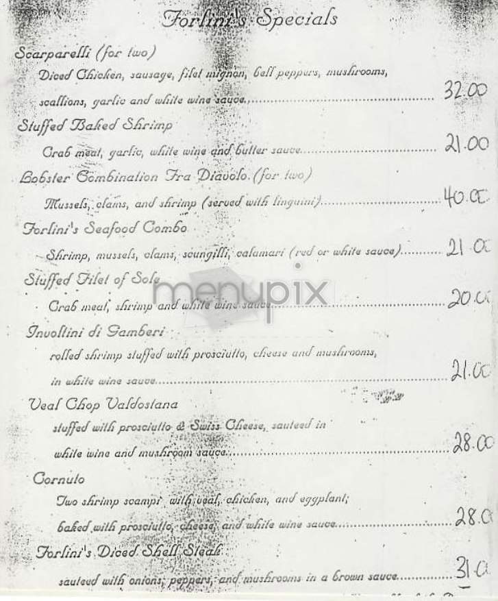Forlini's - New York, NY menu_pic