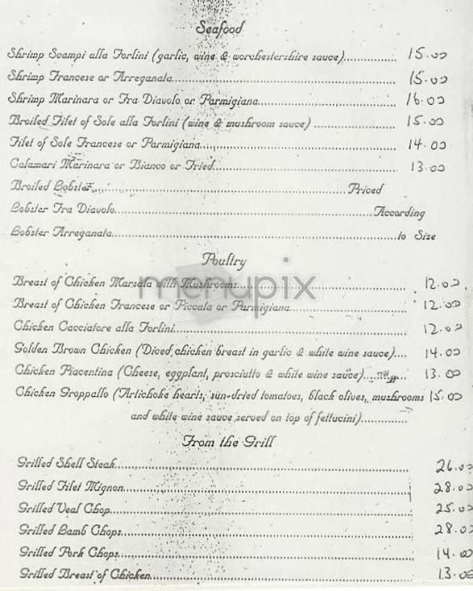 Forlini's - New York, NY menu_pic