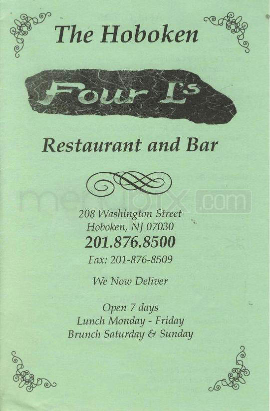 Four L's Bar & Grill - Hoboken, NJ menu_pic