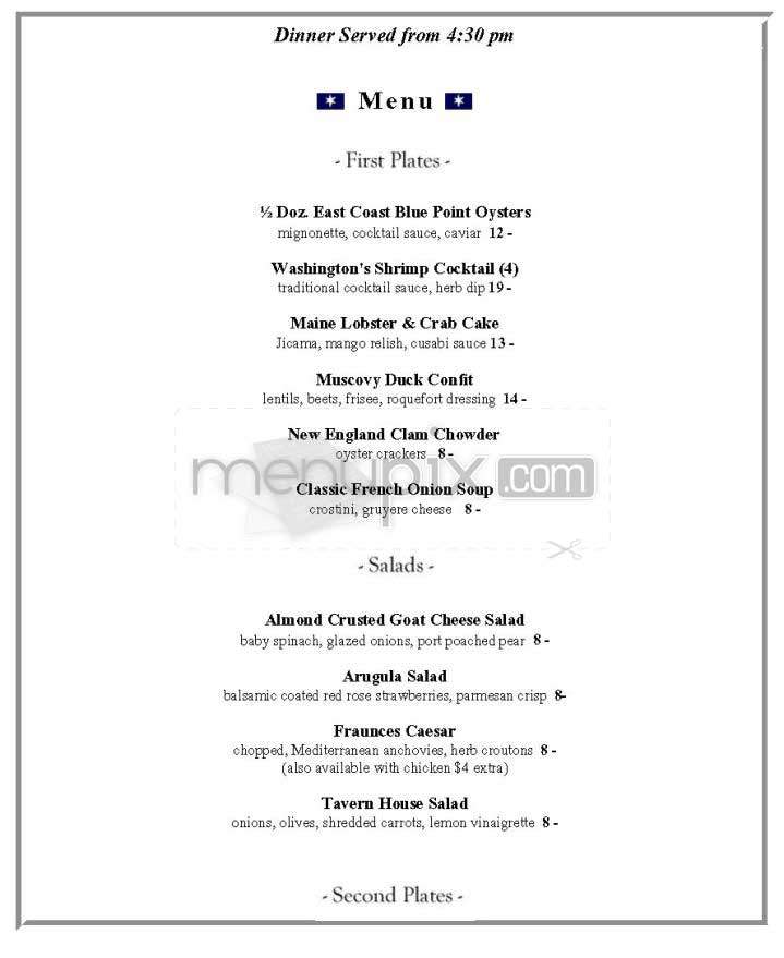 Fraunces Tavern - New York, NY menu_pic