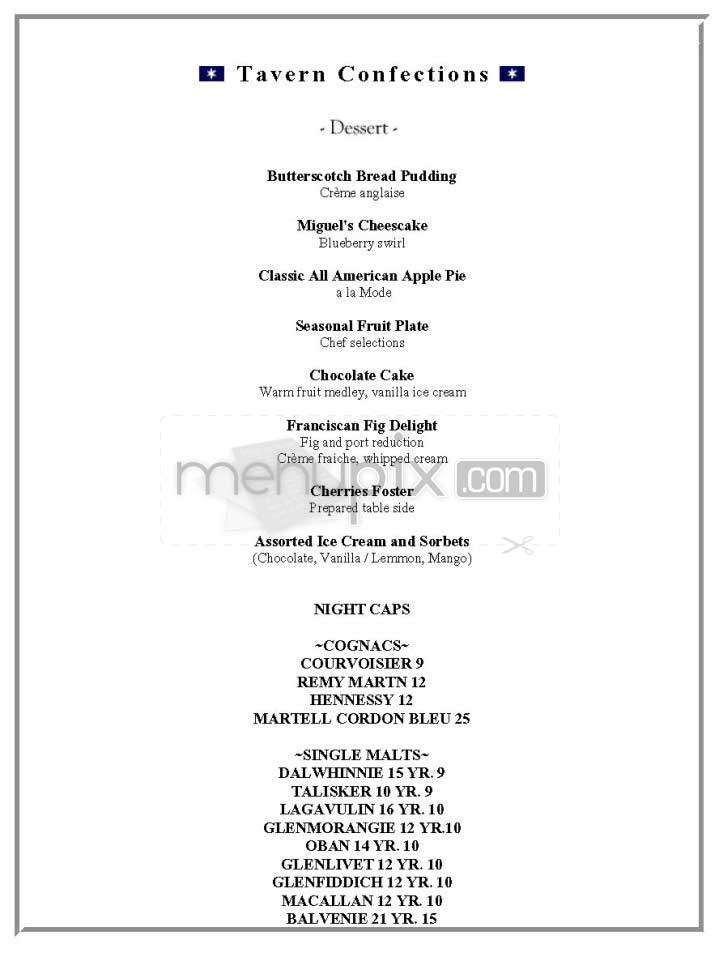 Fraunces Tavern - New York, NY menu_pic