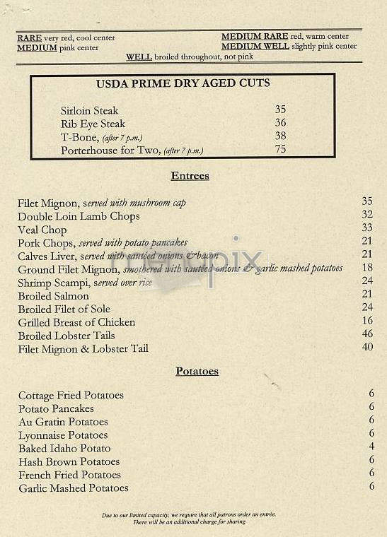Frankie & Johnnie's - New York, NY menu_pic