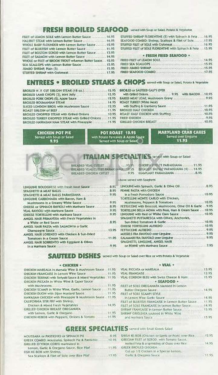 Frankie's - Burlington, VT menu_pic
