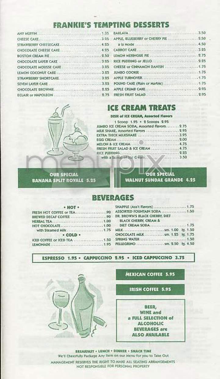 Frankie's - Burlington, VT menu_pic