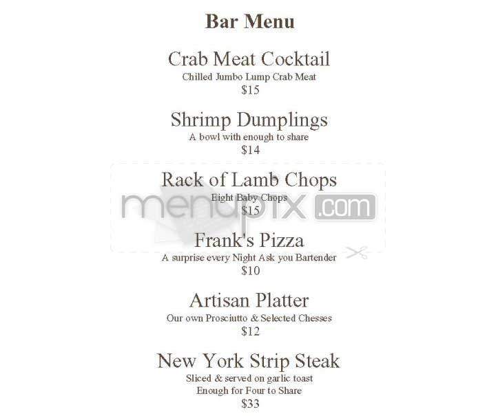 Frank's - New York, NY menu_pic