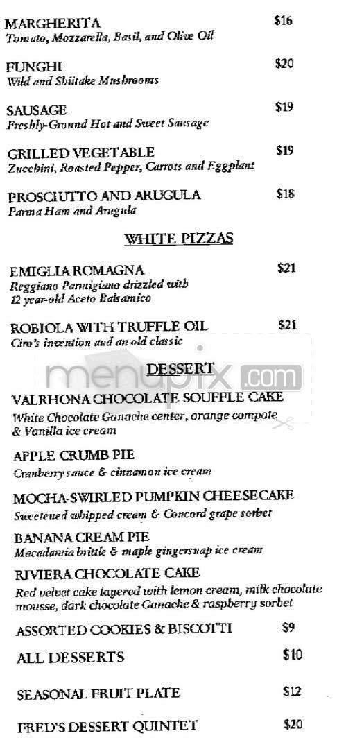 Fred's at Barneys - New York, NY menu_pic