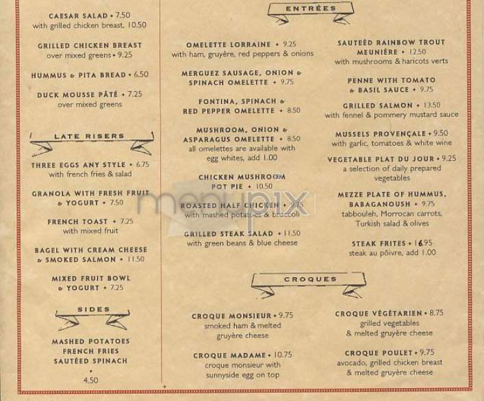 French Roast - New York, NY menu_pic