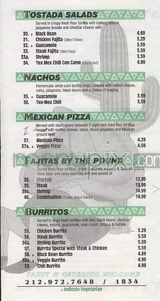 Fresco Tortilla Grill - New York, NY menu_pic