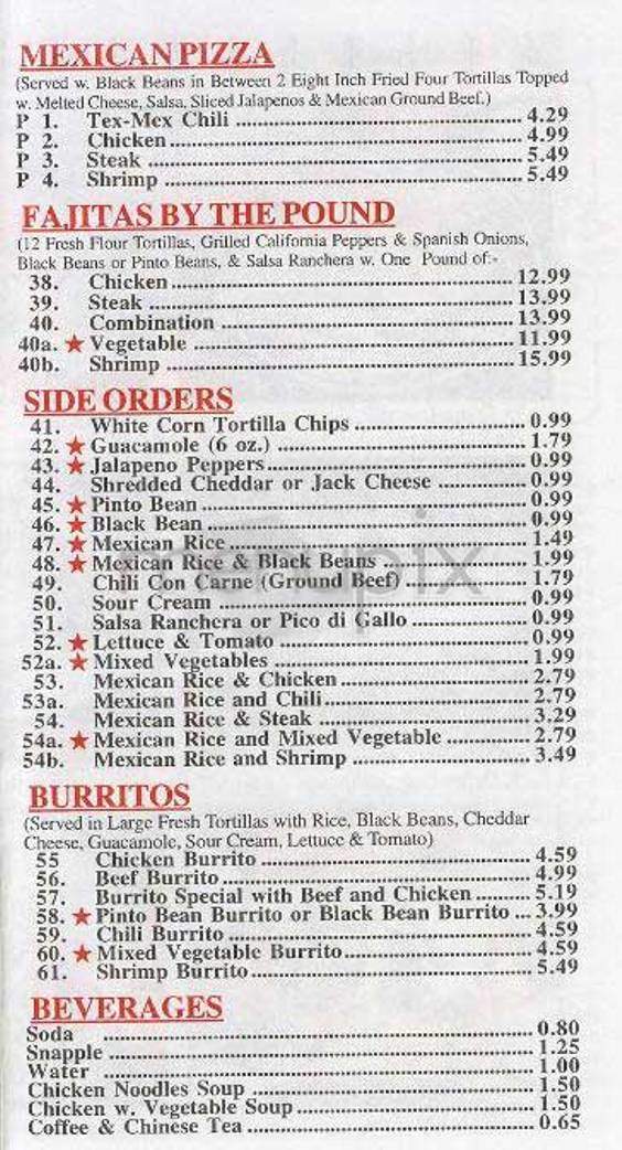 Fresco Tortillas - New York, NY menu_pic