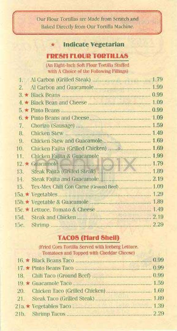 Fresco Tortillas - New York, NY menu_pic